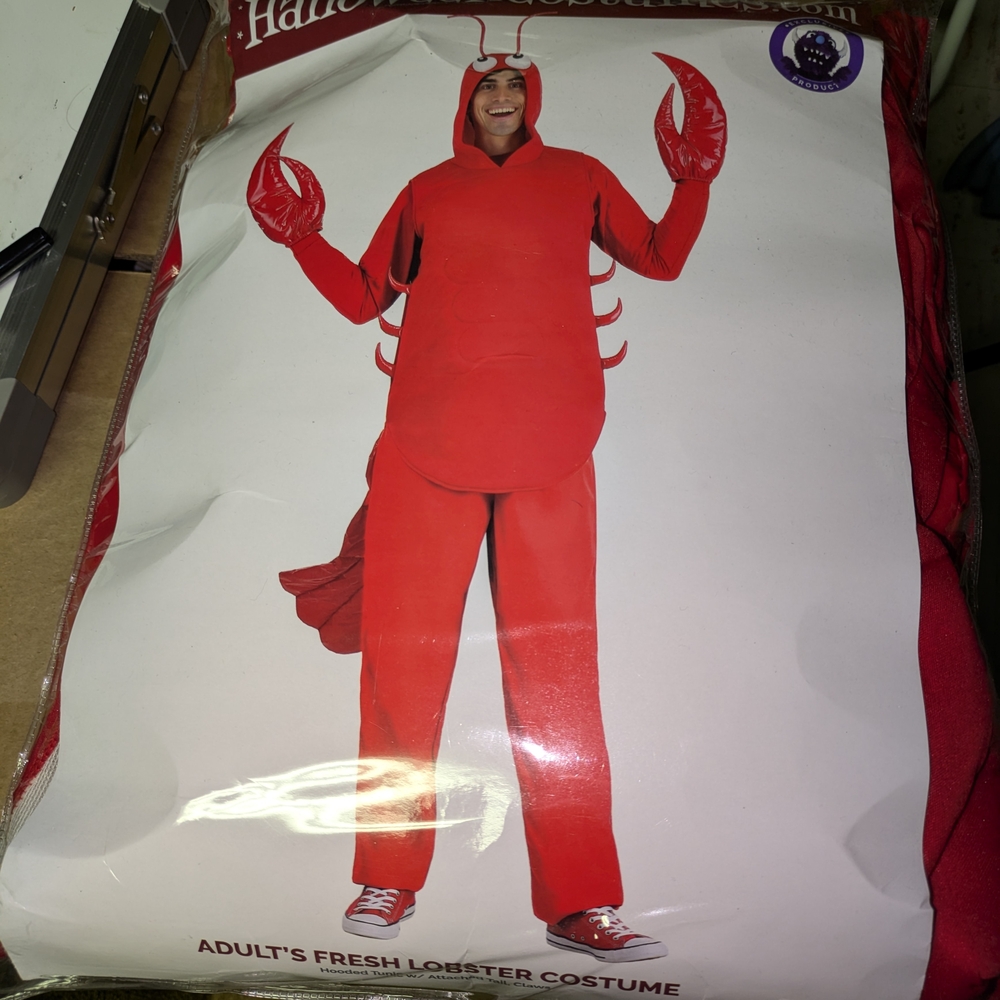 Adult's Fresh Lobster Costume -red Mens Medium